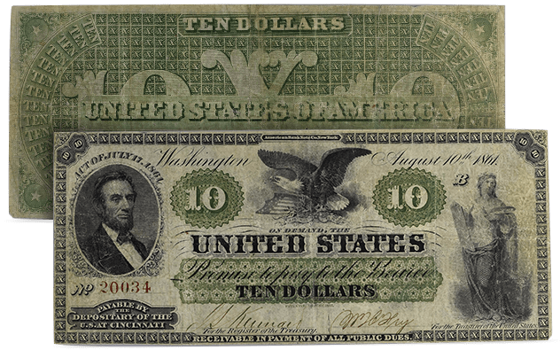 1861 $10 Demand Note - Cincinnati